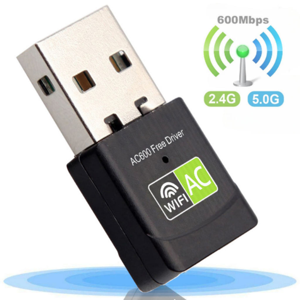 Adaptador Receptor Wireless Usb Wi-fi 5ghz Dual Band 600mbps Ac Verde