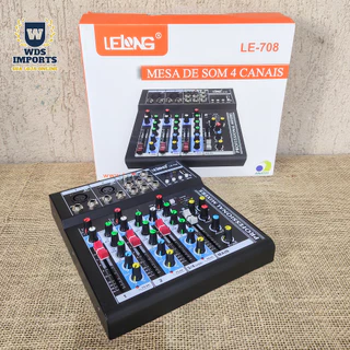 Mesa de som Lelong 4 canais LE 708
