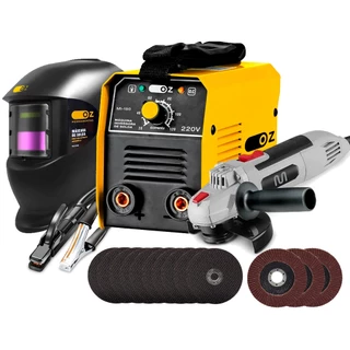 Kit Maquina De Solda + Esmelhiradeira + Mascara E Acessórios