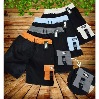 kit com 4 bermudas tactel elastano short cargo premium cinto bolso lateral dri fit academia treino praia verão