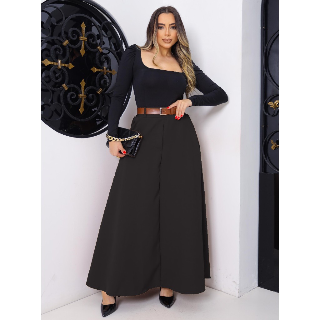 Camisa Social Que Blusa Usar Com Saia Longa Saia Rodada Saia Preta