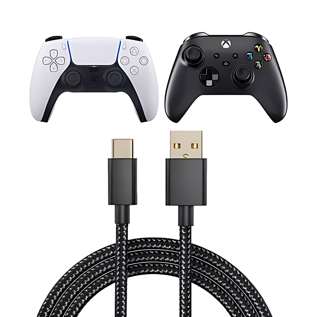 Cabo Carregador Tipo C Controle Ps5 Xbox Series 3 Metros