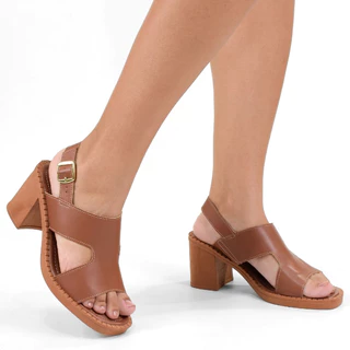 Sandália Feminina La Via Salto Alto Grosso Clássica Social Confortável Moda Atual