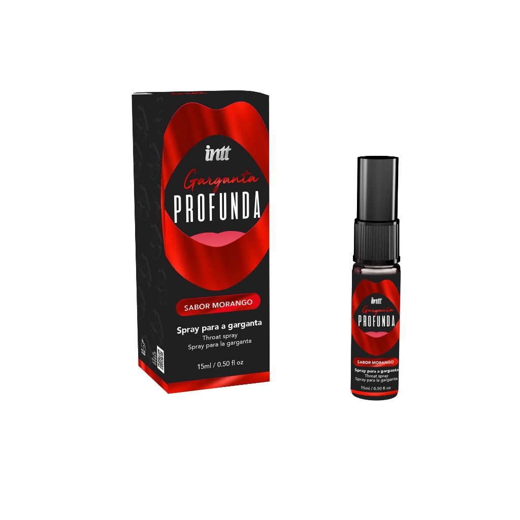 Gel Garganta Profunda Spray Dessensibilizante Oral Intt Sabor Morango