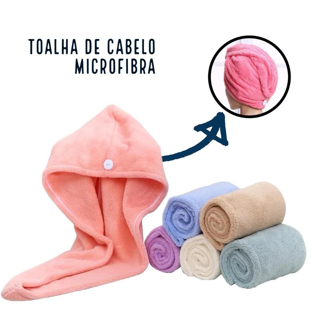 Toalha Mágica Para Secar Cabelo Anti Frizz Microfibra Alta Absorção ...