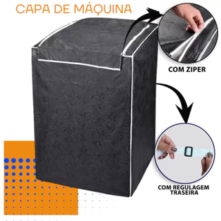 Capa De Máquina de Lavar Com Zíper Impermeável Todos Tamanhos e Marcas Electrolux Brastemp Consul 6kg 7kg 8kg 9kg 10kg 11kg 12kg 13kg 14kg 15kg