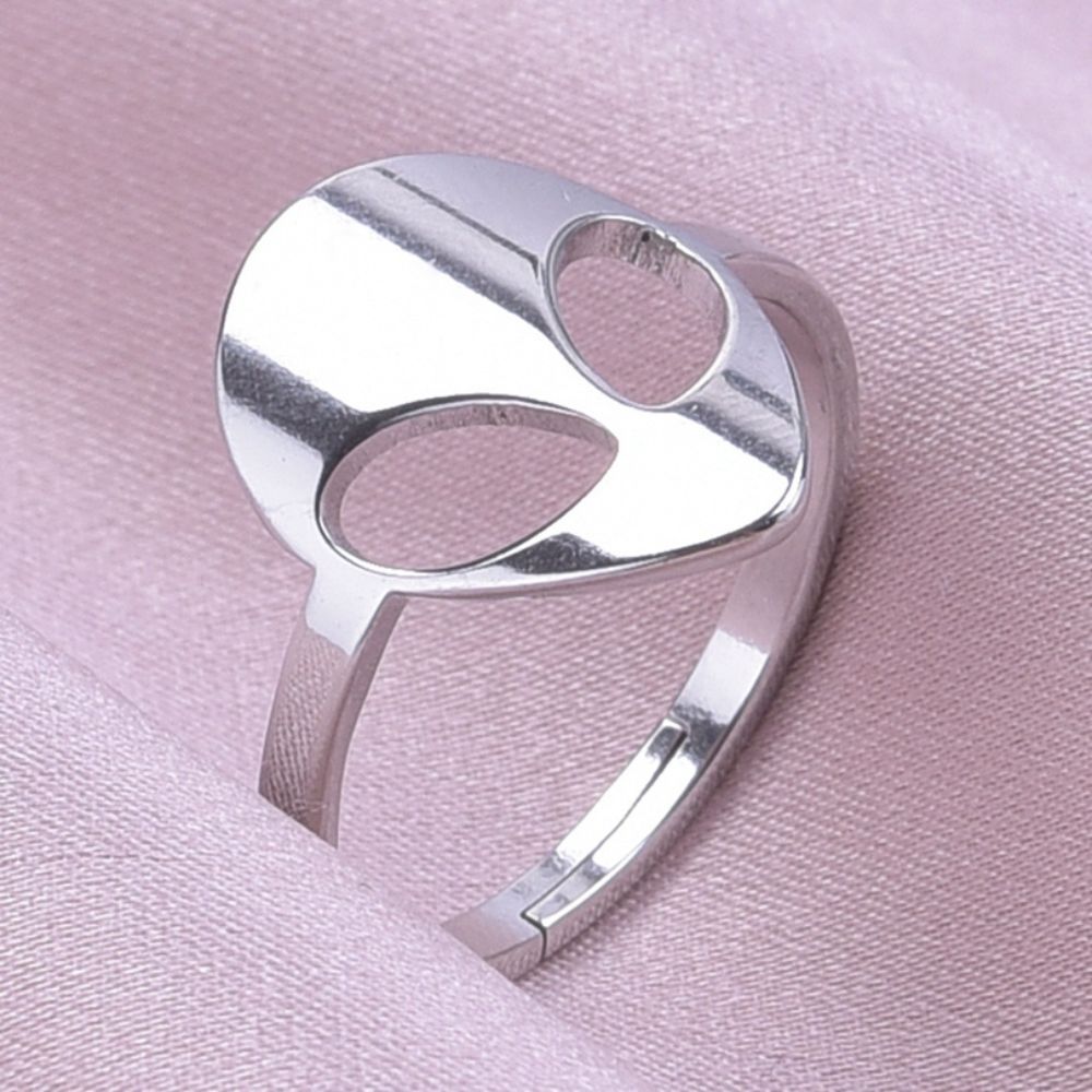 Anel Alienígena Aço Inoxidável Extraterrestre ET OVNI UFO Abdução Futuro Universo Alien Ufologia Aço