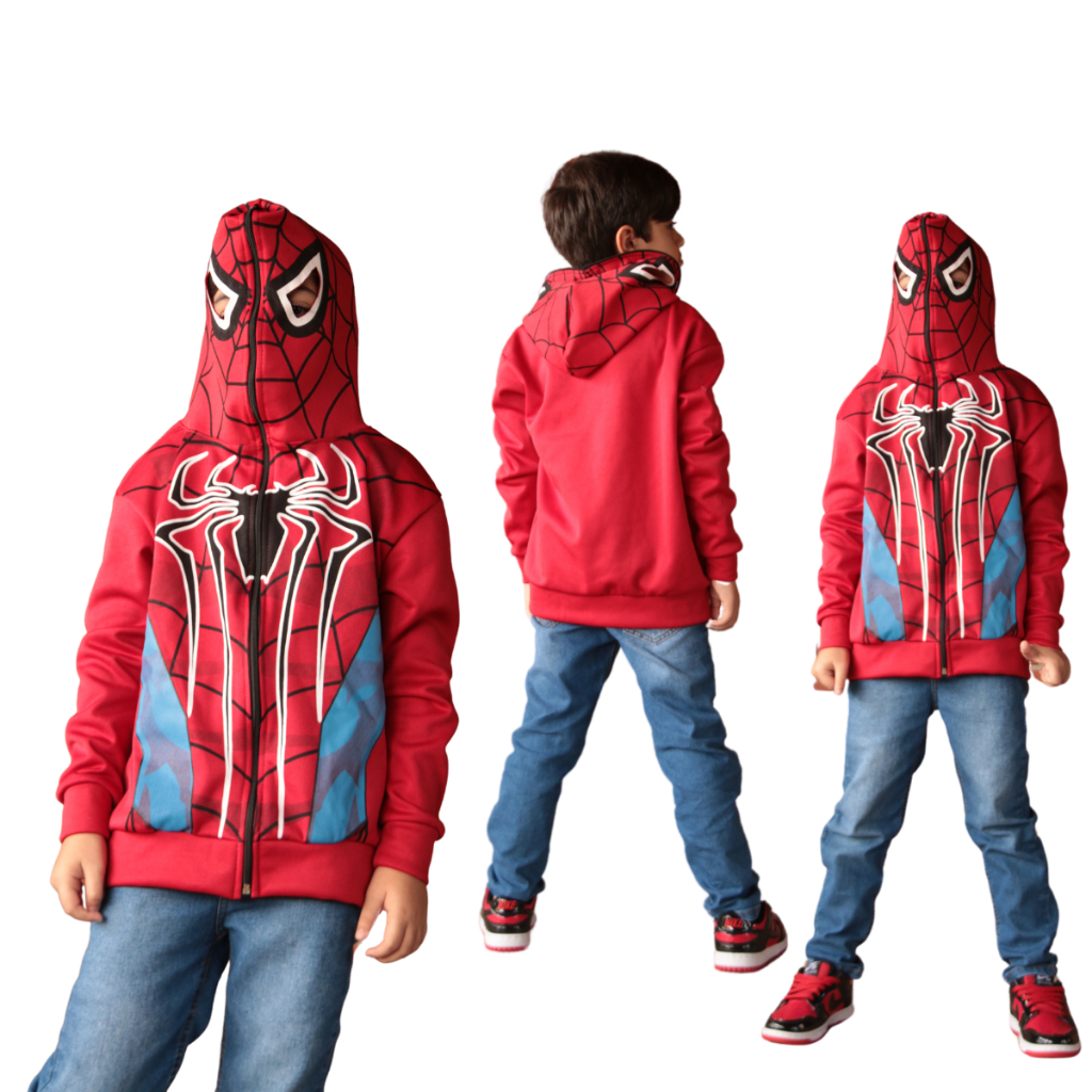 Fantasia Jaqueta Infantil Homem Aranha Blusa Moletom Infantil
