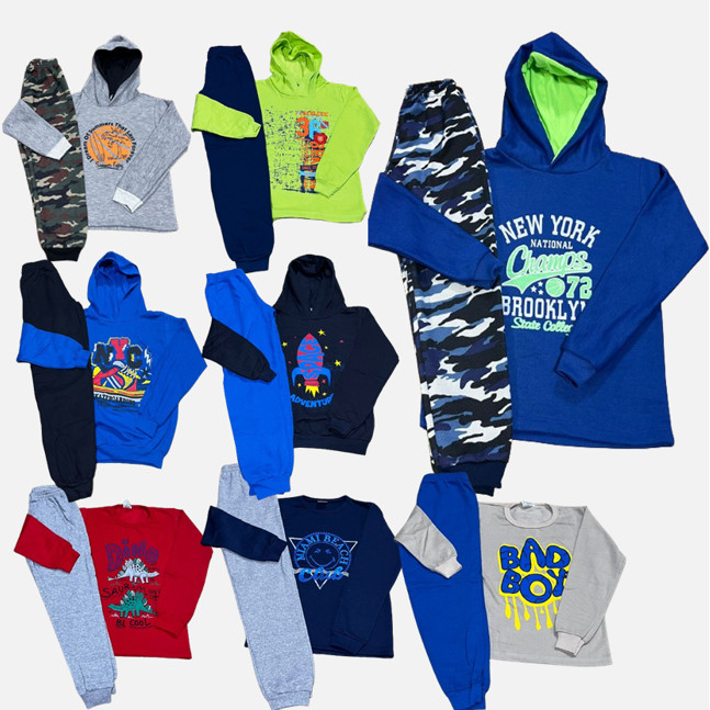 KIT 03 Conjuntos de Moletom Infantil Menino Masculino 6 peças = 3 moletons(1 C/Capuz e 2 S/Capuz) + 3 calças