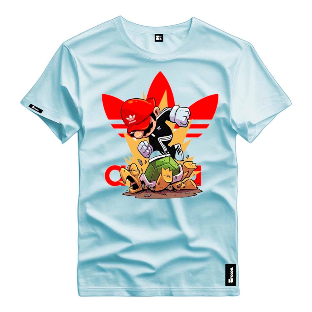 Camiseta Premium 100% Algodão 30.1 Penteada Mario Tartaruga Verao
