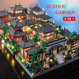 Cidade Japonesa montagem Luz Led blocos estilo LEGO + 1800 peças