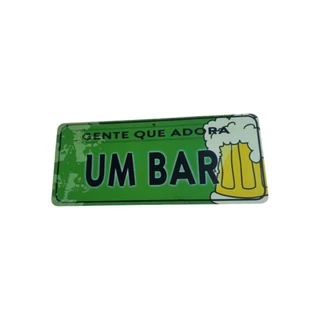 placa decorativa parede enfeite área churrasqueira frase gente que adora um bar