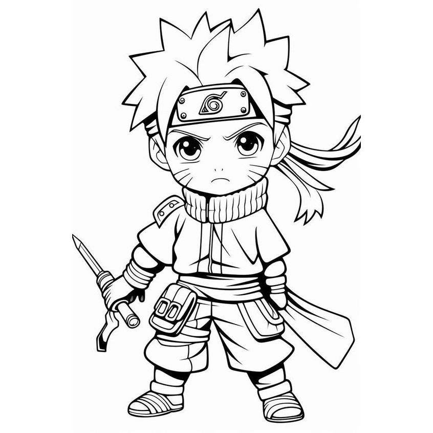 Kit 50 Desenhos para Colorir Naruto 15X21 | Shopee Brasil