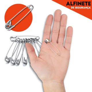 Alfinete de Segurança Prata 04 - Pacote com 50 Unidades