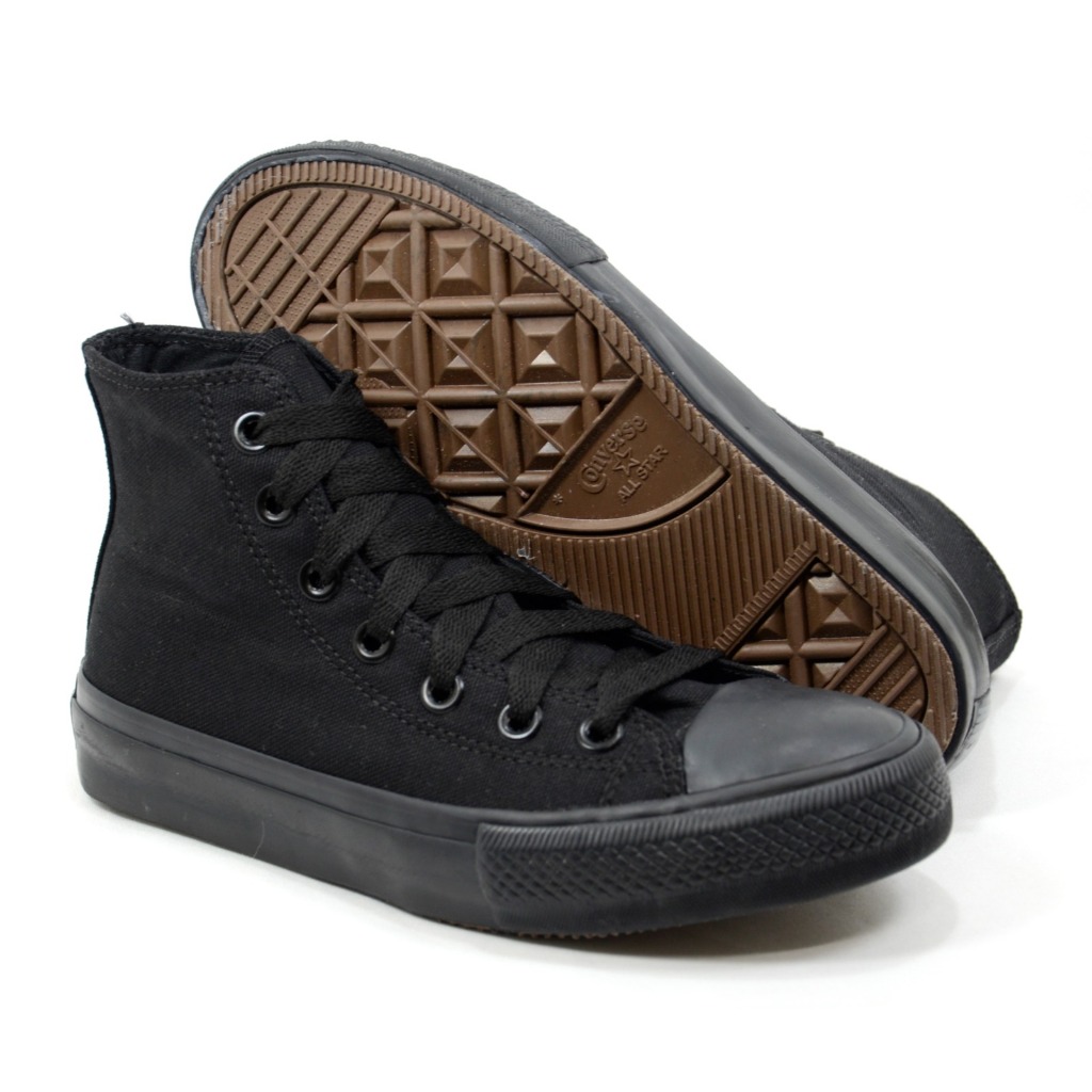 Tênis Cano Alto Botinha All Star CONVERSE - All Black - Envio Imediato - Unissex