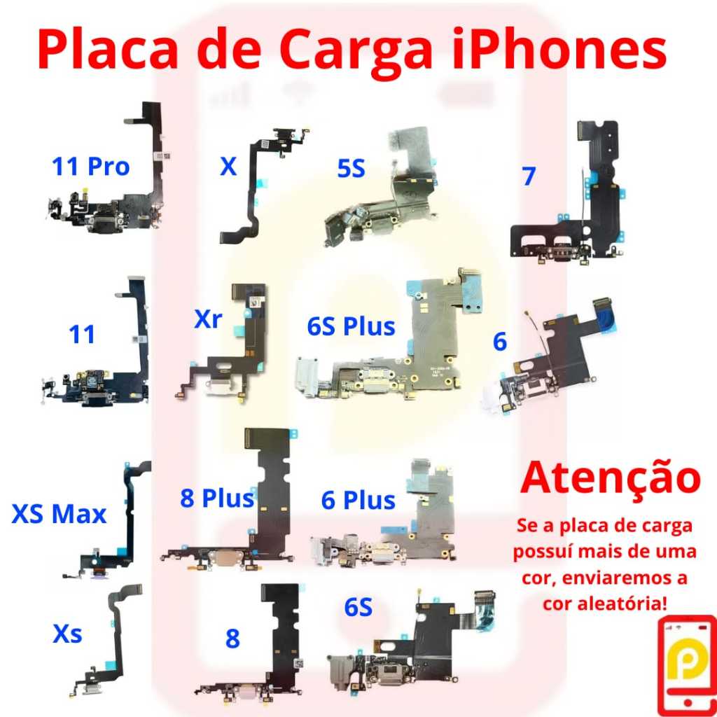 Placa de Carga/Doc De Carga/ Conector de Carga iPhone