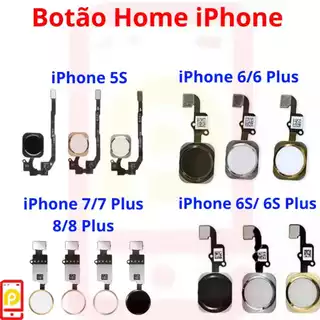 Botão Home iPhone 5S, 6, 6S, 6 Plus, 6S Plus, 7,7 Plus, 8 e 8 Plus (Sem Biometria)