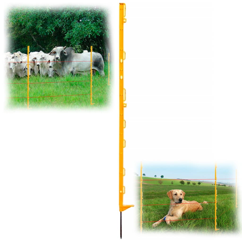 20 Hastes Plástica Estaca Cerca Elétrica Rural 1,05 Metros