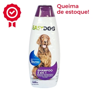 Shampoo 5 em 1 para Cães e Gatos Pet Limpa e Hidrata 500ml Queima de Estoque