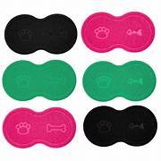 TAPETE PET COMIDA/AGUA GATO VINILICO 46 X 26 CM UZZO PRETO / VERDE OU PINK