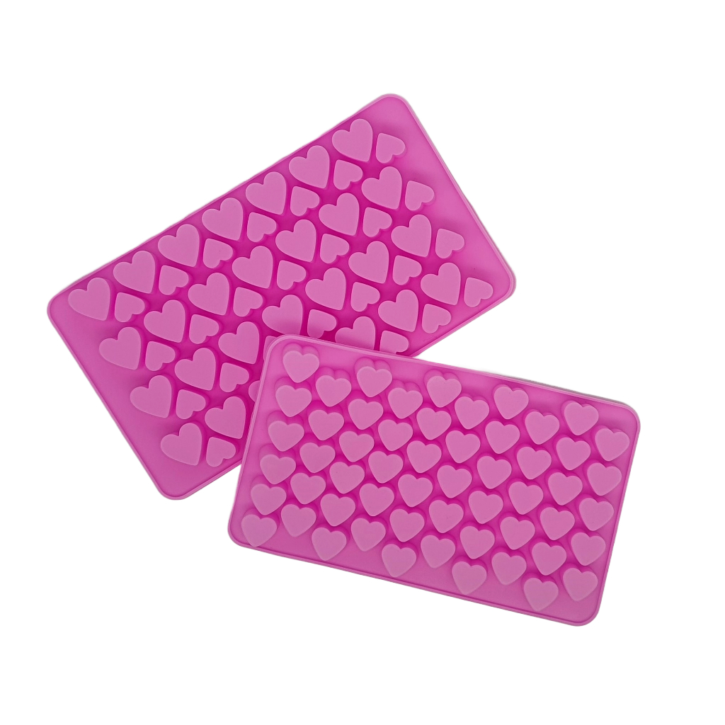 Molde Coração De Chocolate Silicone 55 Cavidade Goma Doce Bandeja
