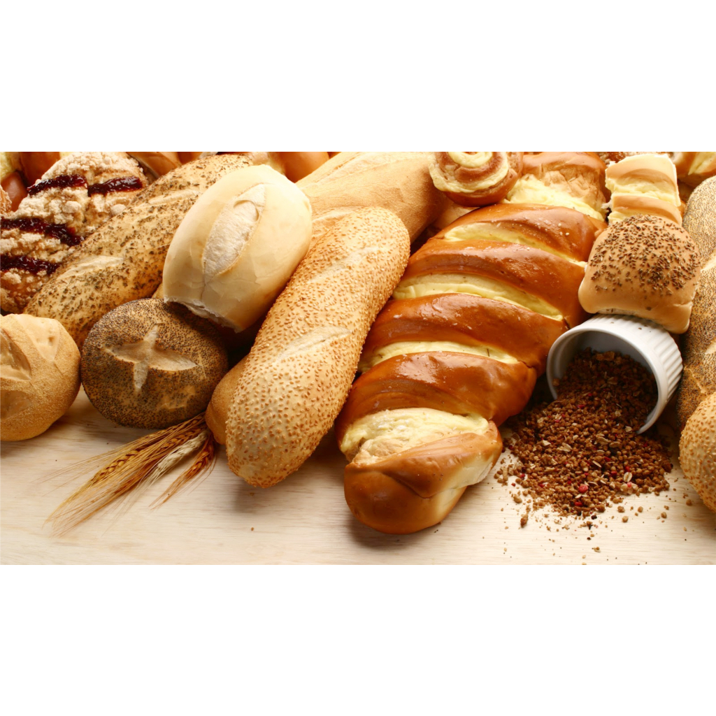 Painel Adesivo De Parede Decoração Padaria Pão Pães Trigo Fa
