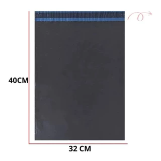 Kit 100 Sacos para Embalagem 32x40 Envelope de segurança Cinza Escuro