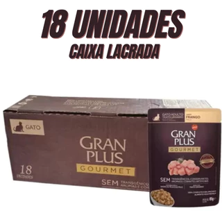Ração Úmida Gran Plus Gato Trato Urinário Gourmet Frango 85g 18un Granplus