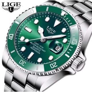 relogio lige 10045 todo em aço inoxidável marca de luxo moda para HOMENS