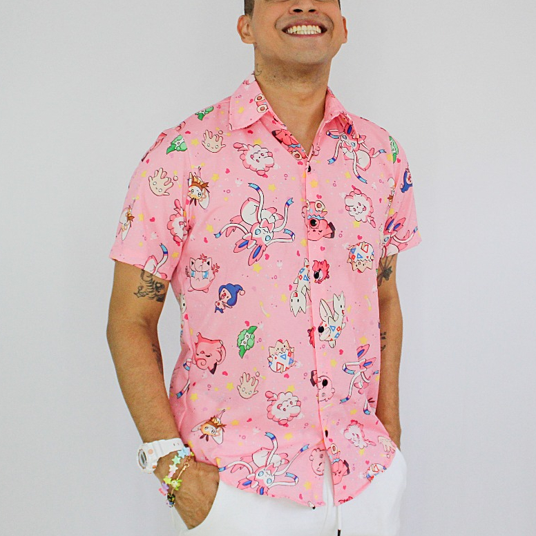 Camisa Pokefadas Pokémon Social Manga Curta