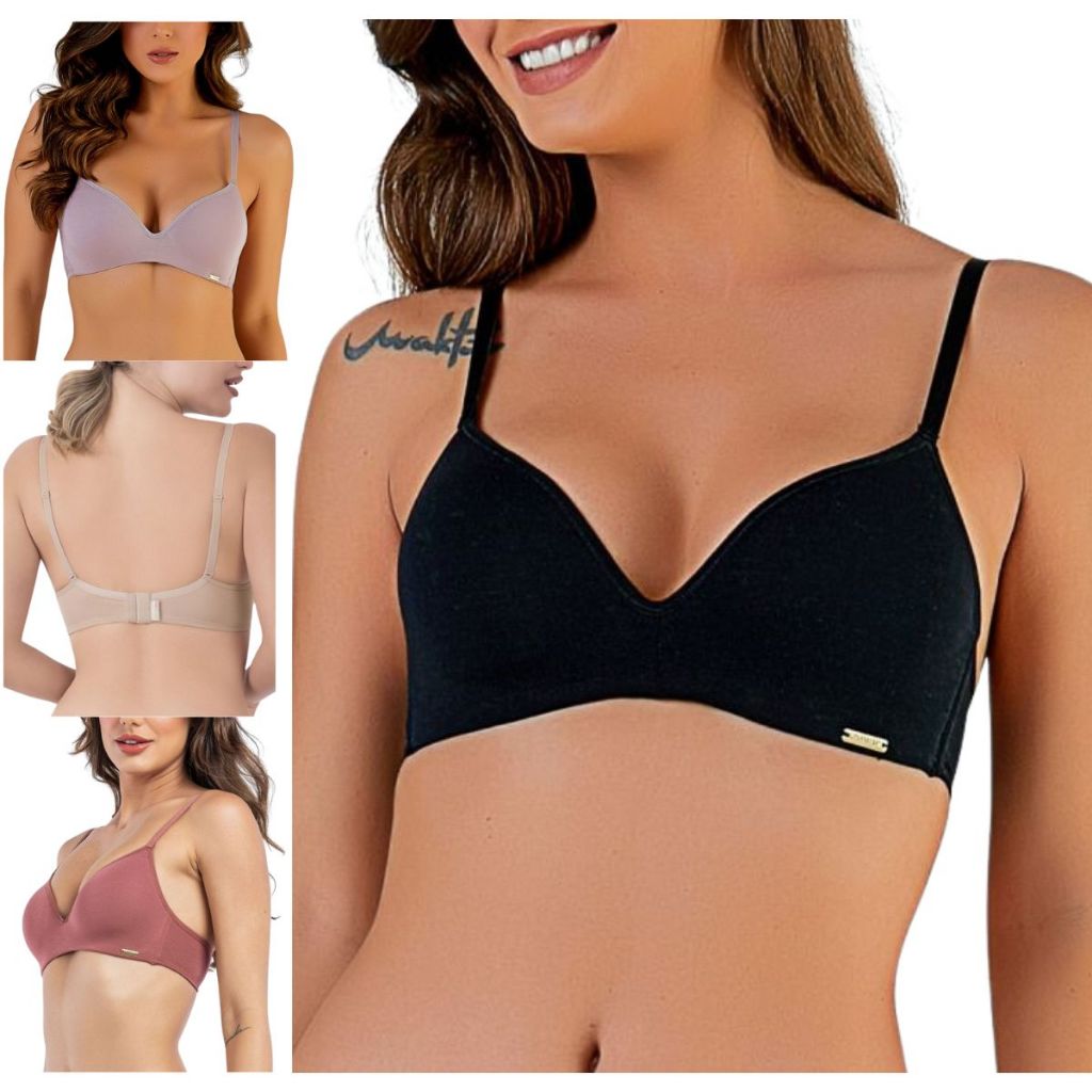 Sutiã Love Secret Conforto Com Bojo Sem Aro Alças Ajustaveis Modal