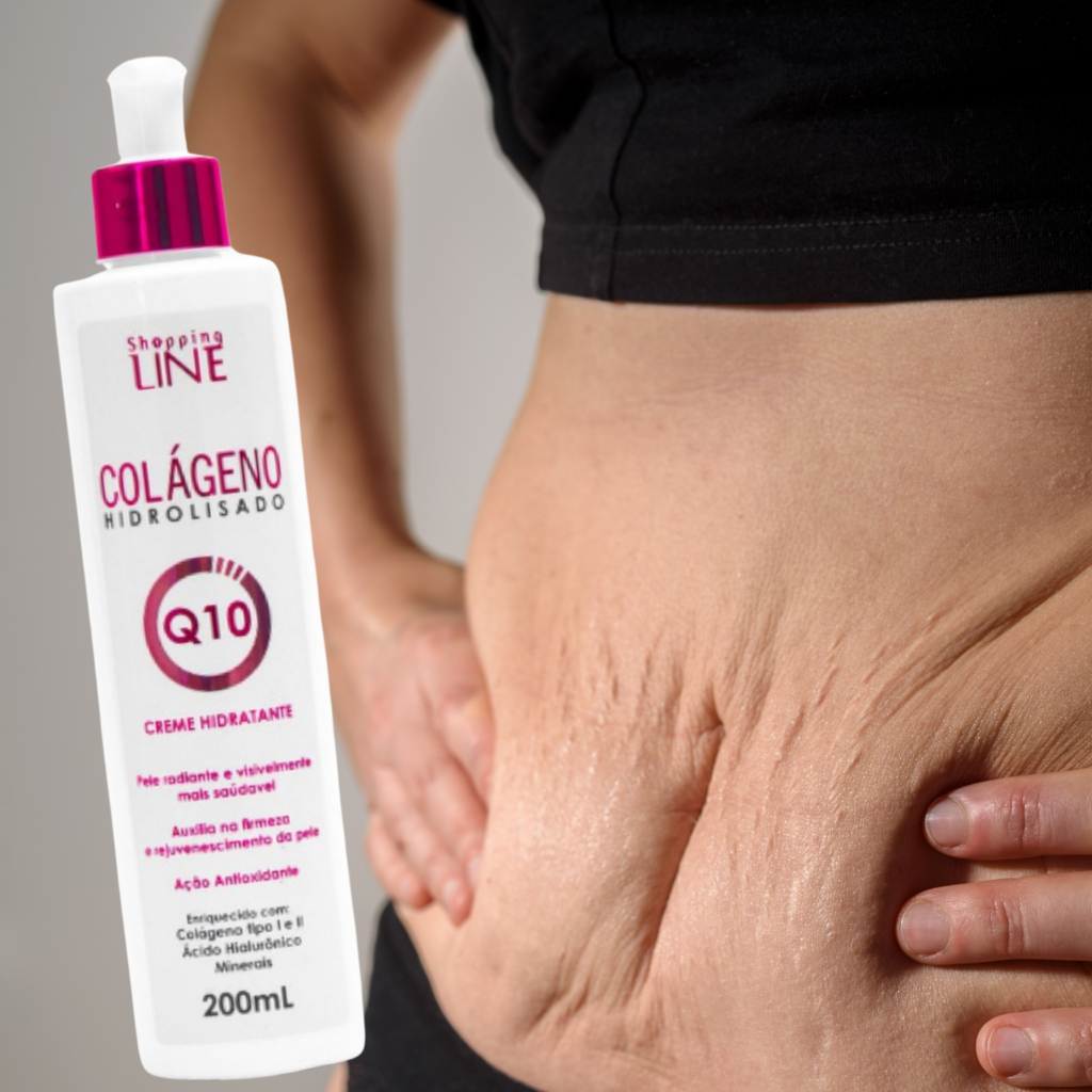Creme Feminino Colágeno Hidrolisado Q10 Rejuvenescedor Para Flacidez ...