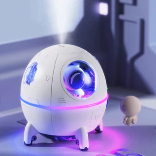 Umidificador de Ar USB Astronauta Nave Espacial Portátil Com Luz Ambiente