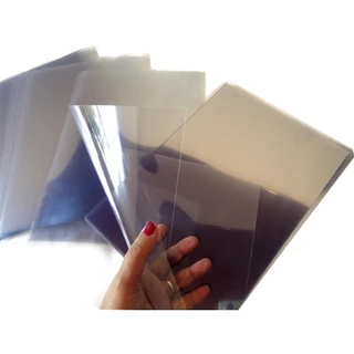 Folhas de Acetato transparente 10X15 cm - Espessura 0,21mm - Plástico Pet - R