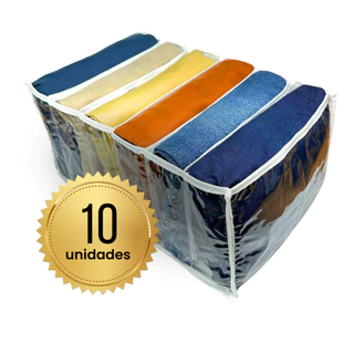 Kit 10 Colmeia Organizadora de Roupa GG 40x25x20 Para Calça Jeans, Blusas, Lençol Costura Mágica