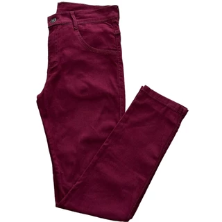 Calça de sarja masculina oferta calça com elastano slim fit fechamento em botão coloridas calça tradicional