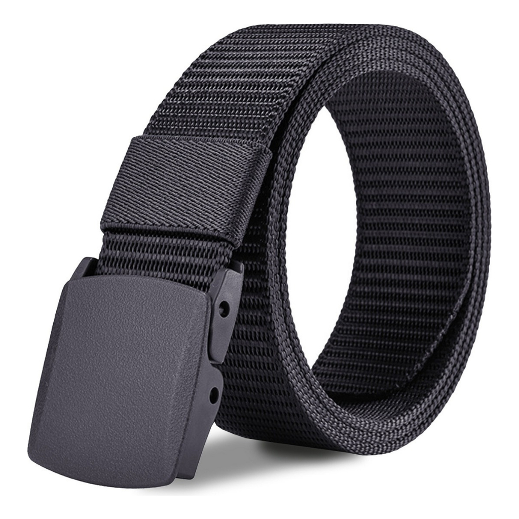 Moda Cinto Largo Masculino Nylon Fivela de Plástico