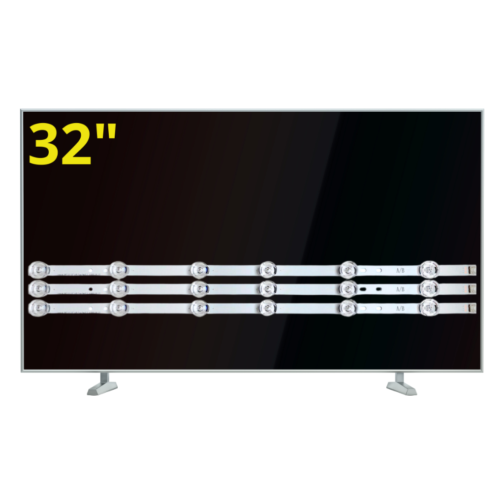 Kit 3 Barra Led Tv 32" 32lb 550b 32lb560 32lb 580b 32lb550 32lb580 32lb5600
