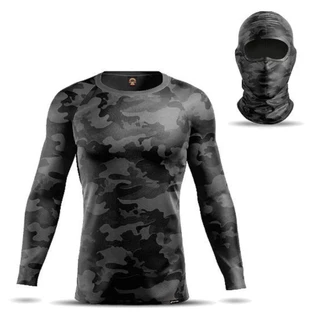 Kit Camisa Térmica Balaclava Segunda Pele Camuflado Proteção Solar Uv Ótima Qualidade Secagem Rápida