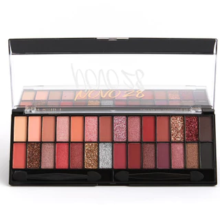 Paleta de Sombras 28 Cores Febella, Maquiagem, Alta Pigmentação, Efeito Matte e Cintilante, Versátil