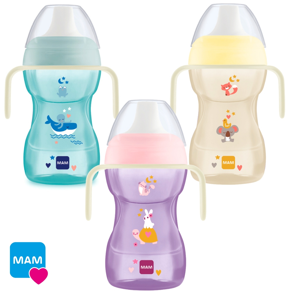 Copo de Transição 8+ Meses MAM 270ml Treinamento Bico Rigido Bebês ...