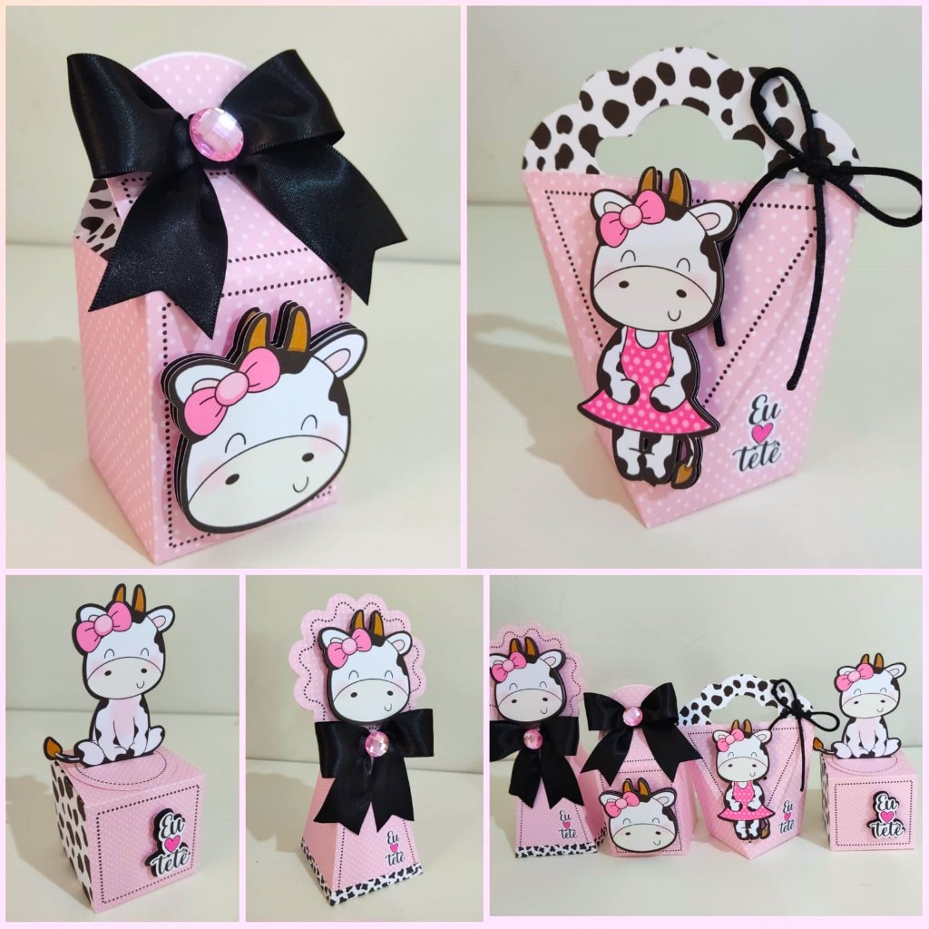 CAIXINHAS PERSONALIZADAS - VAQUINHA - LEMBRANCINHAS - ANIVERSARIO
