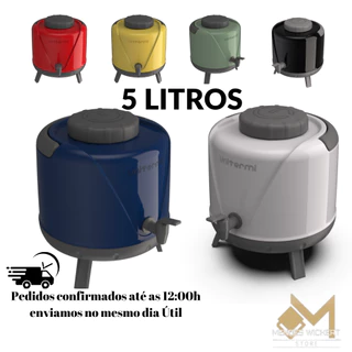 Botijão Garrafa Térmica Arezzo 5 Litros com Torneira