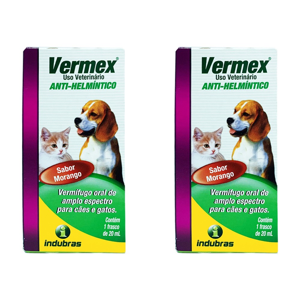 Vermex Vermifugo Cachorro Gato Pet Caixa com Frasco 20ml - Líquido ...