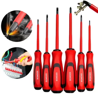 Jogo De Chaves De Fenda Philips Isolada Eletricista Imã kit com 6 Peças