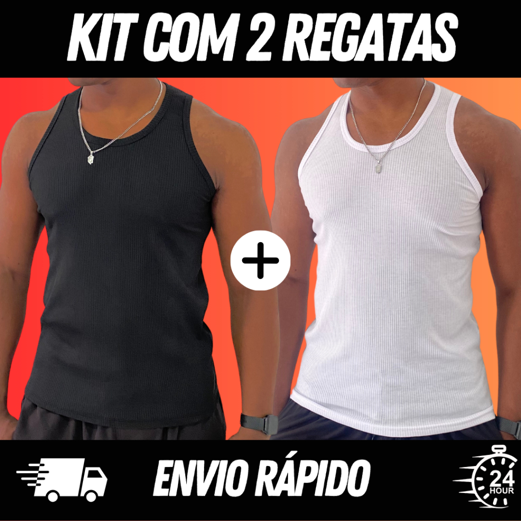 Kit 2 Regatas Básica Canelada Americana envio rápido