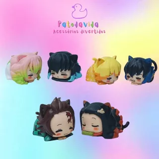 Demon Slayer mini action figure gatinho Kimetsu no Yaiba