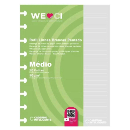 Refil Rainbown Caderno Inteligente Pautado Médio