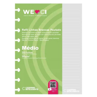 Refil Rainbown Caderno Inteligente Pautado Médio