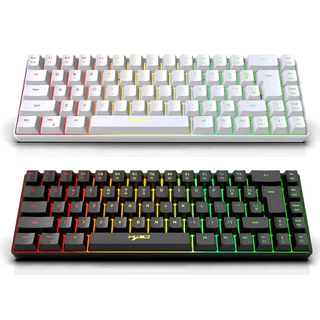 HXSJ-V200 Teclado com fio compacto de membrana Mini Gaming, K68 RGB